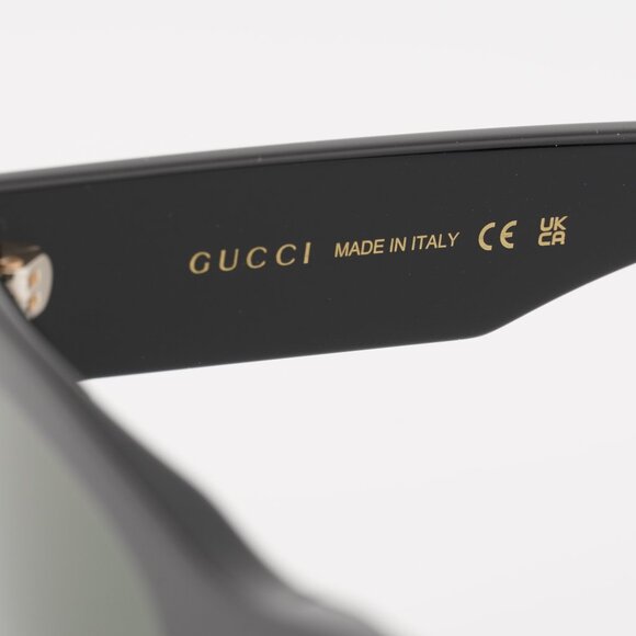 Gucci GG1835SA 001 Sunglasses Black Square Frame, Grey Lenses main image 4